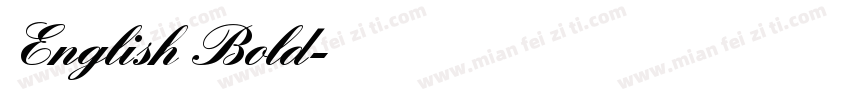 English Bold字体转换
